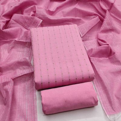 RUDRAA FAB Cotton Blend Self Design Salwar Suit Material