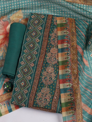Meena Bazaar Chanderi Printed Salwar Suit Material