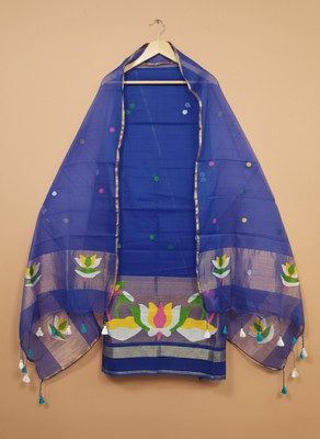 S.Qualify Muslin Embroidered, Self Design, Chevron/Zig Zag Kurta & Churidar Material