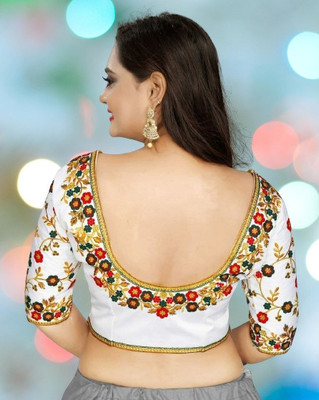 Druxy Silk Blend Embroidered Blouse Material