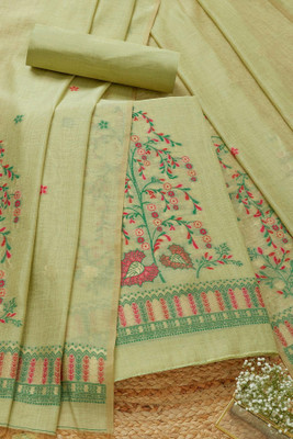 soch Chanderi Embroidered, Self Design Salwar Suit Material