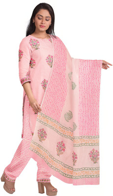 NISHIRE Pure Cotton Floral Print Salwar Suit Material