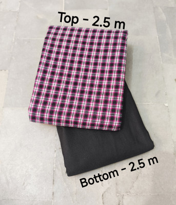 m a enterprises Wool Checkered Kurta Fabric