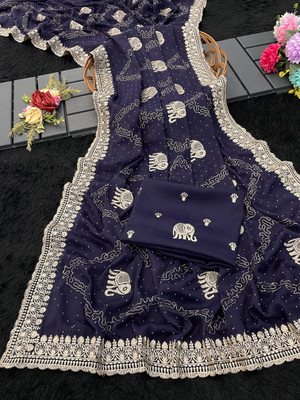 Mikhu Shop Georgette Embroidered Blouse Material