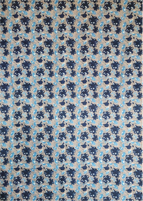 World of Mystery Cotton Blend Floral Print Kurta Fabric