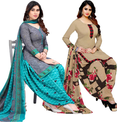 AYKA CLOTHINGS Crepe Printed Salwar Suit Material