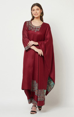 Afsa Wool Self Design Kurta & Palazzo Material