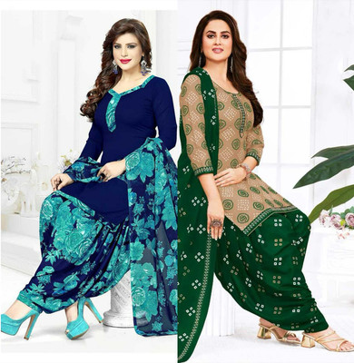 SIMPLYETHNIC Crepe Printed Salwar Suit Material