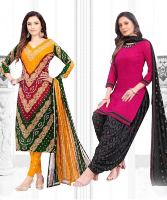 Aumki Crepe Printed Salwar Suit Material