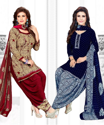ANIRAV Crepe Printed Salwar Suit Material