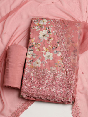 Meena Bazaar Cotton Blend Solid Salwar Suit Material
