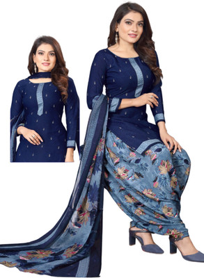 Threads Cotton Blend Floral Print Salwar Suit Material