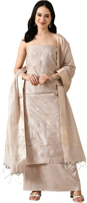 The Weavers Shop by Raavi Chanderi Self Design Salwar Suit Material