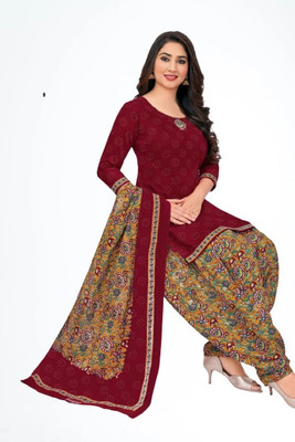 laxmi creation Crepe Floral Print Salwar Suit Material