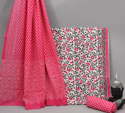 NISHIRE Cotton Blend Floral Print Salwar Suit Material