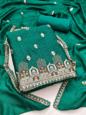 Divastri Georgette Embroidered Salwar Suit Material