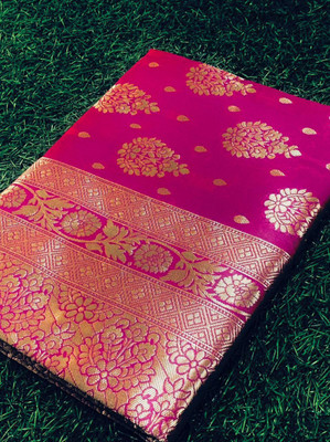 Janvi Boutique Pure Silk Self Design Blouse Material