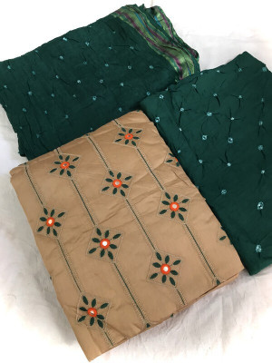 Drashti Creation Cotton Blend Embroidered Salwar Suit Material