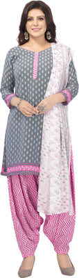 Simmu Crepe Printed Kurta & Patiyala Material