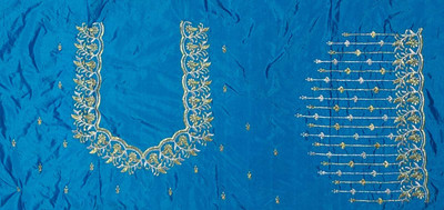 The White Rabbit Art Silk Embroidered Blouse Material