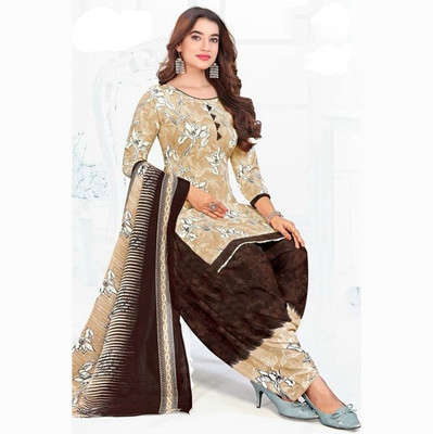SIMPLYETHNIC Crepe Printed Salwar Suit Material