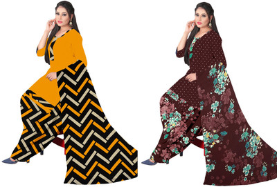 STYLEVEDA Crepe Printed Salwar Suit Material