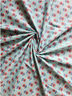 World of Mystery Pure Cotton Floral Print Kurta Fabric