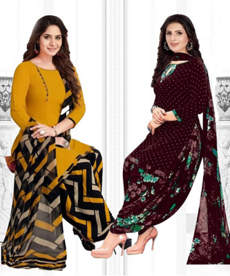 INITHI Crepe Printed Salwar Suit Material