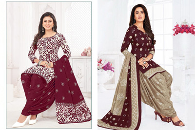 laxmi creation Crepe Embroidered Salwar Suit Material