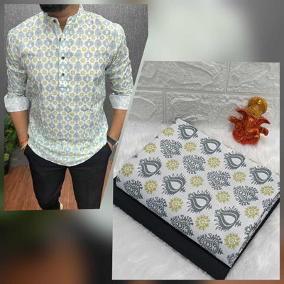 dharmesh enterise Cotton Blend Striped Shirt & Trouser Fabric