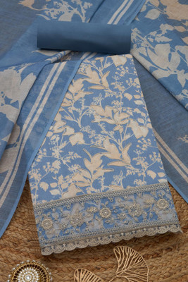 soch Cotton Blend Floral Print Salwar Suit Material