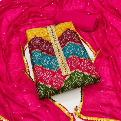 RRDESIGNER Cotton Silk Printed Salwar Suit Material