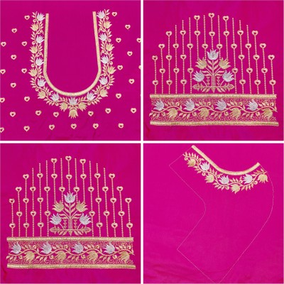 RAJVILASH Cotton Silk Embroidered Blouse Material