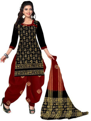 SatSpirited Pure Cotton Embroidered Salwar Suit Material