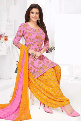 SIMPLYETHNIC Crepe Printed Salwar Suit Material