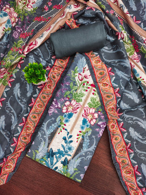 Shadow & Saining Cotton Blend Printed Salwar Suit Material