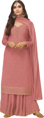 AVITAATEX Georgette Embroidered Kurta & Palazzo Material