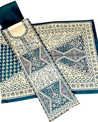 ANHAFASHION Wool Printed Kurta & Patiyala Material