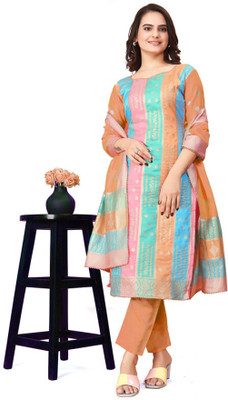 SAUMYA CREATIONS Art Silk Self Design Kurta & Churidar Material