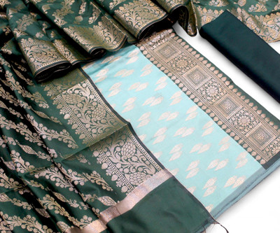 Pahnawa handlooms Silk Blend Self Design, Paisley Salwar Suit Material