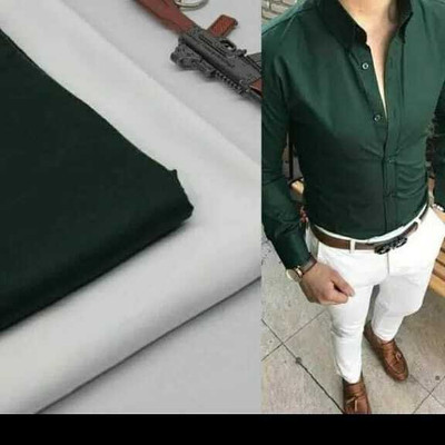 Venjberry Cotton Blend Solid Shirt & Trouser Fabric
