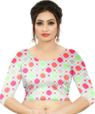 Gopinath creation Satin Printed Blouse Material