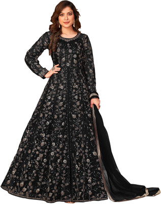 Fashion Care Net/Lace Embroidered Gown/Anarkali Kurta & Bottom Material