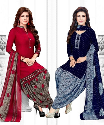 ANIRAV Crepe Printed Salwar Suit Material