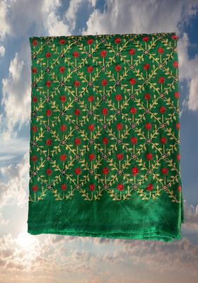 Shantuba textiles Cotton Blend Embroidered Blouse Material