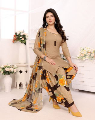 ALISENTERPRISES Crepe Printed Salwar Suit Material