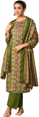 DRAVINAM Trends Wool Printed Salwar Suit Material