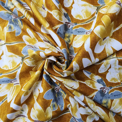 ILIANA Viscose Rayon Floral Print Multi-purpose Fabric