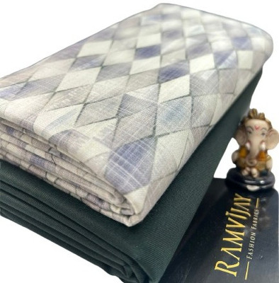 KRISHNA FASHION MART Cotton Blend Printed Shirt & Trouser Fabric