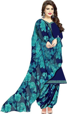 WOMENSILKFABRIC Crepe Printed Salwar Suit Material